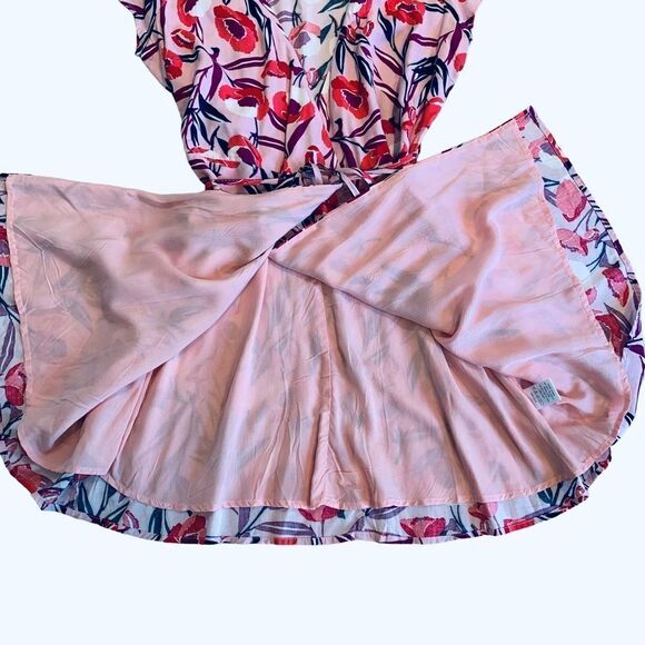 Dainty Hooligan Women’s Multicolor Wrap Short Sleeve Mini Dress Size Small NWT - Picture 4 of 6